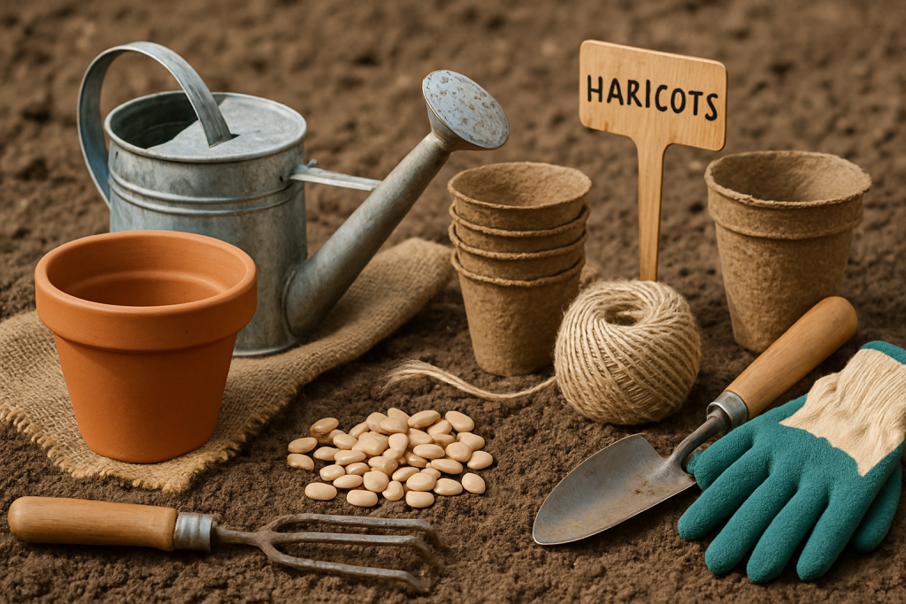Kit complet du jardinier pour la plantation de haricots